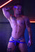 BREEDWELL Crossover Reflector Jock With Two D-Rings Crazy Blue 2 - SexyMenUnderwear.com