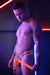 BREEDWELL Crossover UV Reflector Jockstrap High-End Foil Stripe Neon Orange 2 - SexyMenUnderwear.com