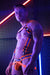 BREEDWELL Crossover UV Reflector Jockstrap High-End Foil Stripe Neon Orange 2 - SexyMenUnderwear.com