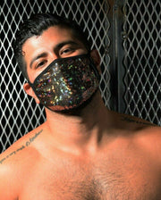 BREEDWELL Fashion Mask Top Quality Face-Masks Stretch Velvet Gold Chamaleon 9 - SexyMenUnderwear.com