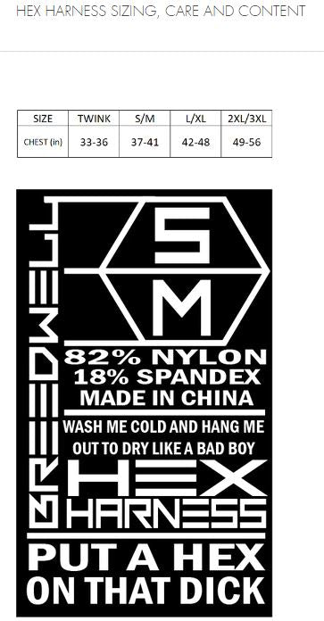 BREEDWELL HEX Harness With Premium Pvc Back Strap Removable Front Aqua Blue 37 - SexyMenUnderwear.com