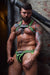 BREEDWELL Hybred Body Harness Adjustable Front Straps Double O-Rings Neon Green - SexyMenUnderwear.com