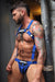 BREEDWELL Hybred Body Harness With Removable Snaps Adujstable in Blue - SexyMenUnderwear.com