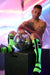 BREEDWELL Infinity Socks Ultra Luxurious Knee-High Sock Logo Stripes Neon Green - SexyMenUnderwear.com