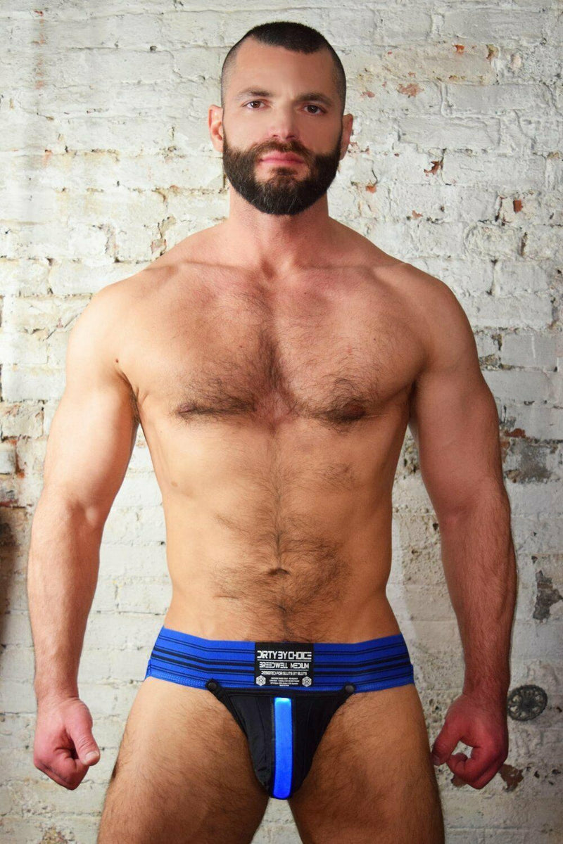 BREEDWELL Jock CUMDUMP Old-School Woven Jockstrap Classic Blue 3 - SexyMenUnderwear.com