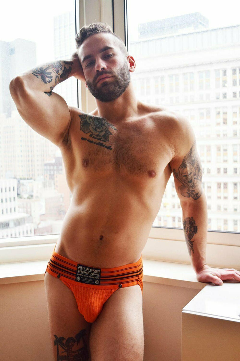 BREEDWELL Jock Old-School Woven Jockstrap CUMDUMP Classic Orange 4 - SexyMenUnderwear.com