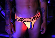 BREEDWELL Jocks Prism Blacklight Reflective Elastic Jockstraps Orange Neon 11 - SexyMenUnderwear.com