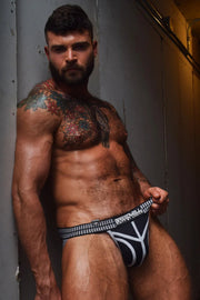 BREEDWELL Jockstrap Signature Hybred Lightweight Neoprene Jock Knit in Grey Heather - SexyMenUnderwear.com