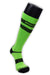 BREEDWELL Knee Socks LOGO Blacklight UV Reactive Green Neon Sock 14 - SexyMenUnderwear.com
