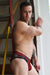 BREEDWELL Lined Pouch Briefs Voyeur With Mesh Front & Back Panel Red 32 - SexyMenUnderwear.com