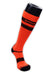 BREEDWELL Long Socks Logo Stripe Knee Sock Neon Orange - SexyMenUnderwear.com