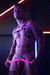 BREEDWELL Reflector Bulldog Body Harness Iridescent FOIL Stripe Neon Pink - SexyMenUnderwear.com