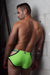 BREEDWELL SIDE-CUT BRIEFS REFLECTOR WITH TWO D-RINGS NEON GREEN 29 - SexyMenUnderwear.com