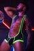 BREEDWELL Singlet Dirty Boy UV Blacklight Bodysuit Neon Green 20 - SexyMenUnderwear.com