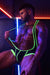 BREEDWELL Singlet Dirty Boy UV Blacklight Bodysuit Neon Green 20 - SexyMenUnderwear.com