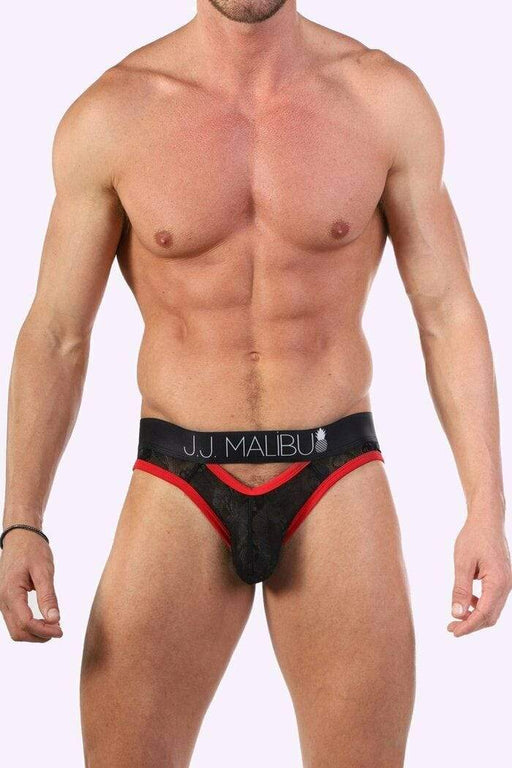Brief JJ Malibu Slips Peep show Underwear Sheer Mens Briefs LACE 3 - SexyMenUnderwear.com
