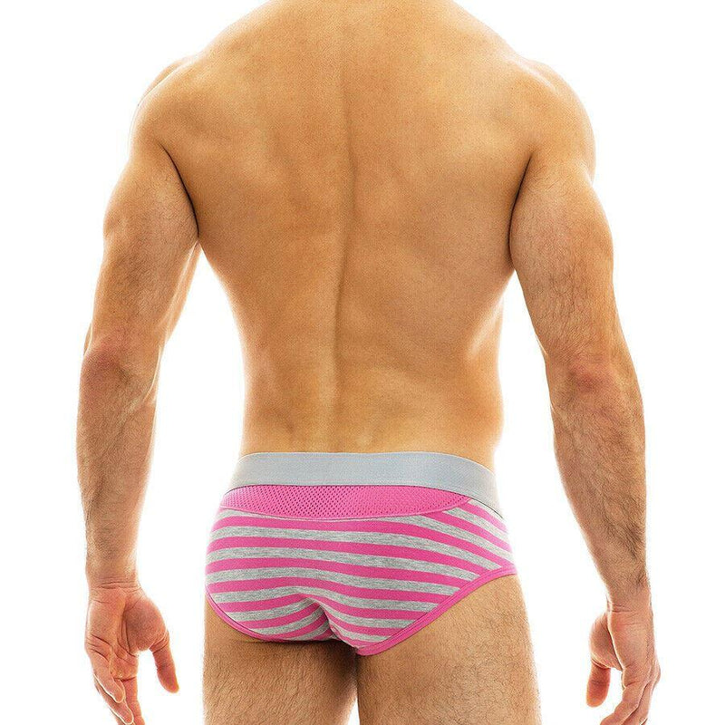 Briefs Modus Vivendi POP Melange Perforated Mesh Brief Fushia 07014 68 - SexyMenUnderwear.com