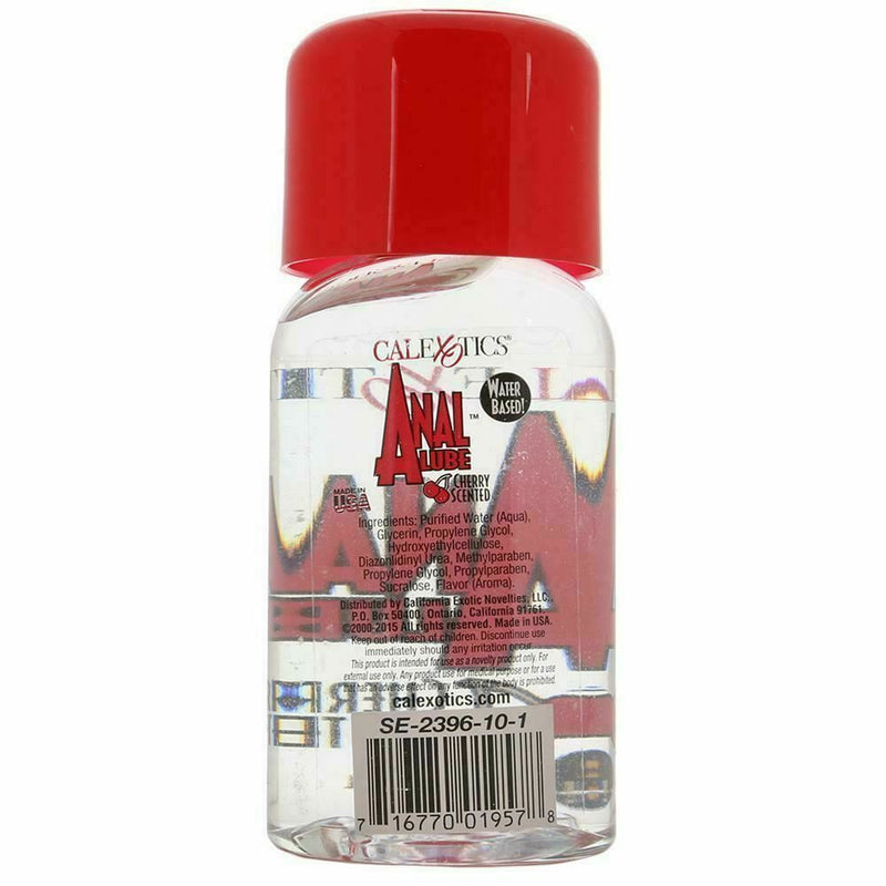 CalExotics Lubricant Cherry Scented Anal Lube Plushy Texture in 6oz - SexyMenUnderwear.com