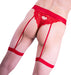 CANDYMAN Lace Garter Thong See-Through Elastic Waistband Red 99310 9 - SexyMenUnderwear.com