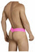 CANDYMAN Lace Thong Sexy Front Super Stretch Hot Pink 99370 6 - SexyMenUnderwear.com