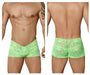 CandyMan Mens Boxer Briefs Lace Fabric Interest Green 99331 5 - SexyMenUnderwear.com
