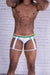 CandyMan Mens garther mini brief ! Slip jarretière pour homme White 99375 4 - SexyMenUnderwear.com
