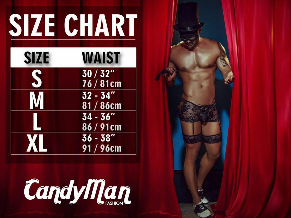 CandyMan Mens Underwear Male Lingerie Mens Brief Interest Black 99375 4 - SexyMenUnderwear.com