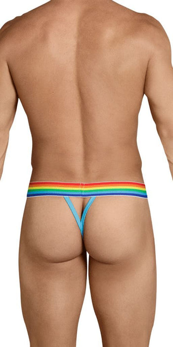 CANDYMAN Pride Thongs Romantic Sexy Gay Thong Rainbow Flag Turquoise 99388 1 - SexyMenUnderwear.com