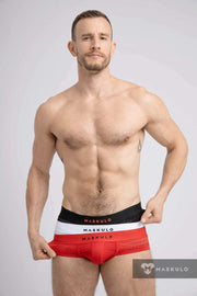 Casual Briefs Classic MASKULO Breathable Microfiber Mesh Brief RED BR072-10 15 - SexyMenUnderwear.com