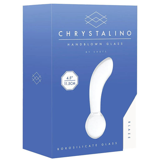 Chrystalino Blaze Glass Butt Plug in White