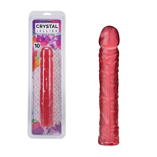 Classic Crystal Jellies  Dildo 10'' Pink