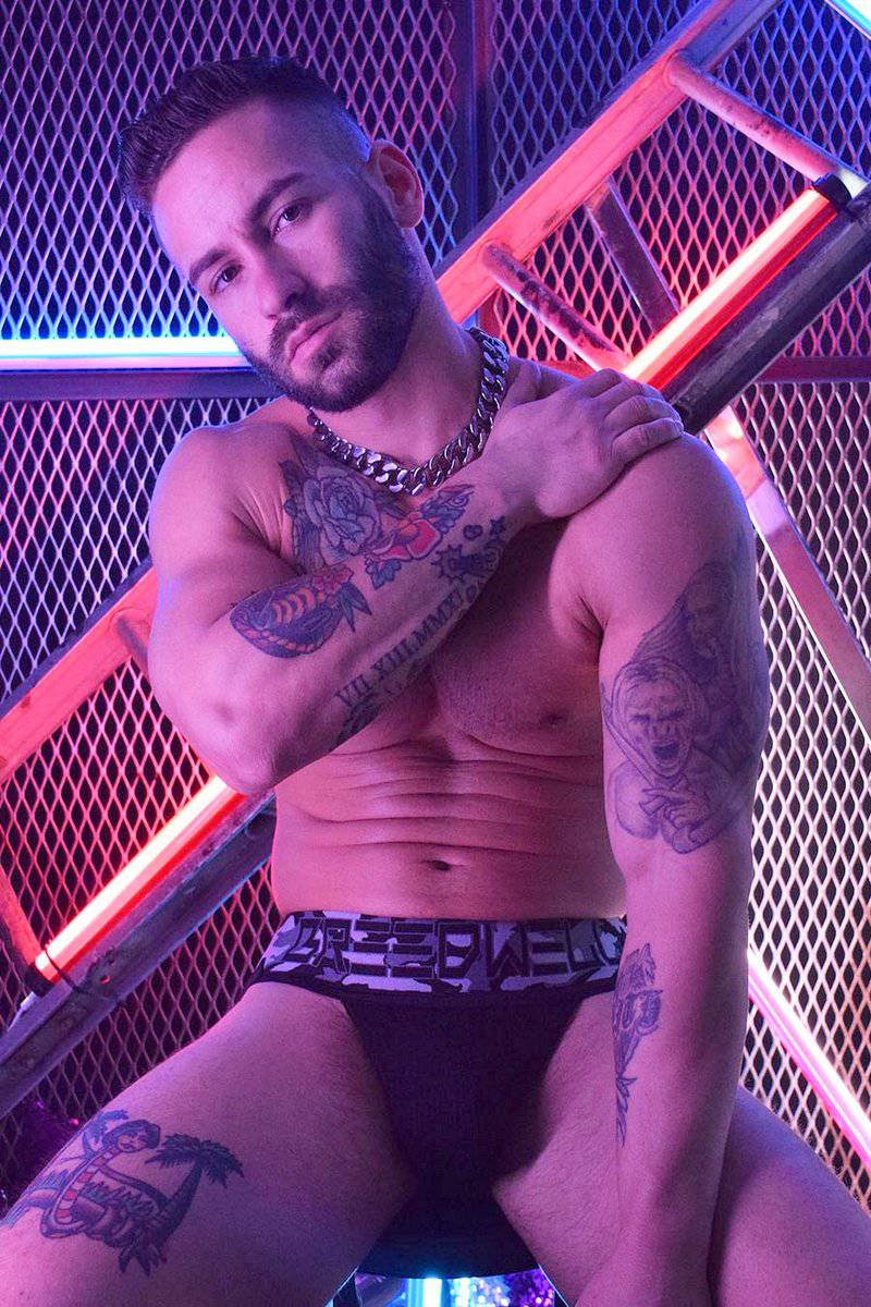 Classic Jock BREEDWELL Jockstrap New School Woven Fabric Soft Pouch Camo-Black 8 - SexyMenUnderwear.com