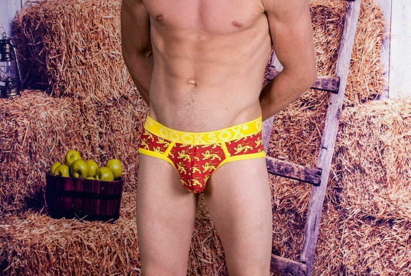 Cocksox Brief Enhancer Pouch Sport Briefs Conqueror Dragon Red CX76CQ 23