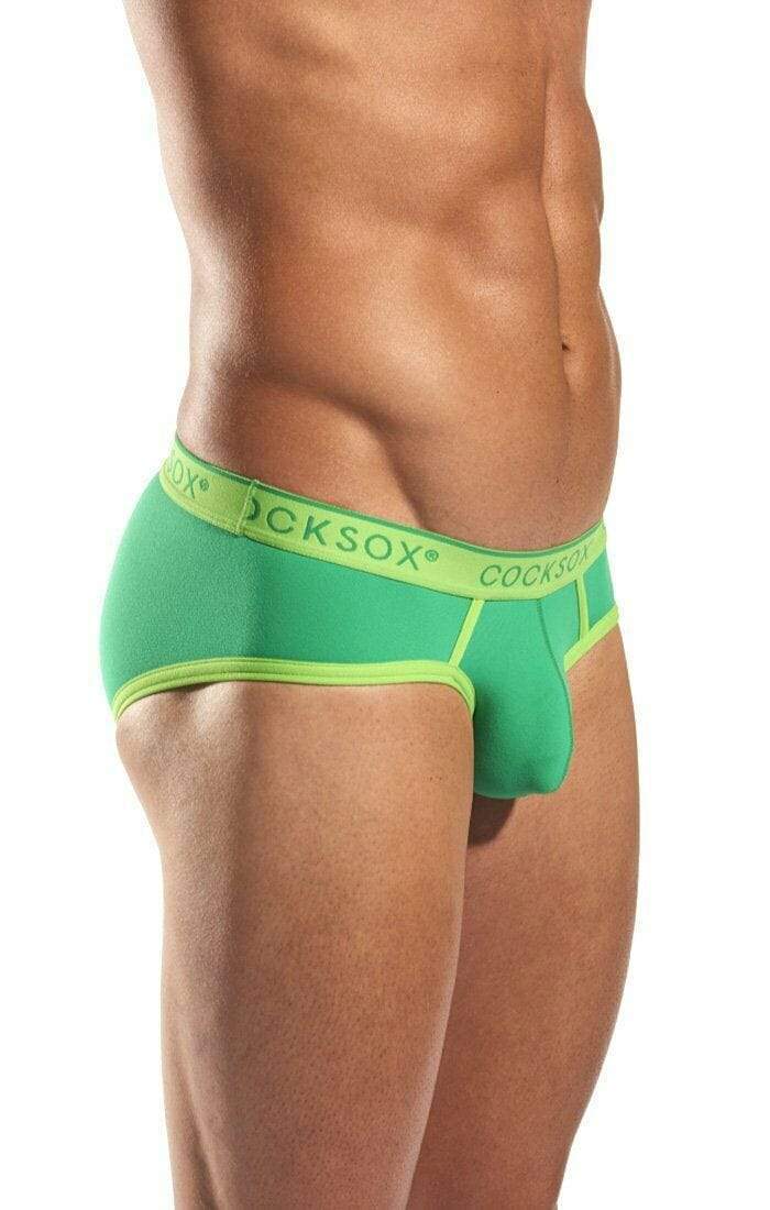 Cocksox S CockSox Brief Sumac Enhancer Slip Briefs Pouch Supplex Green CX76N 10