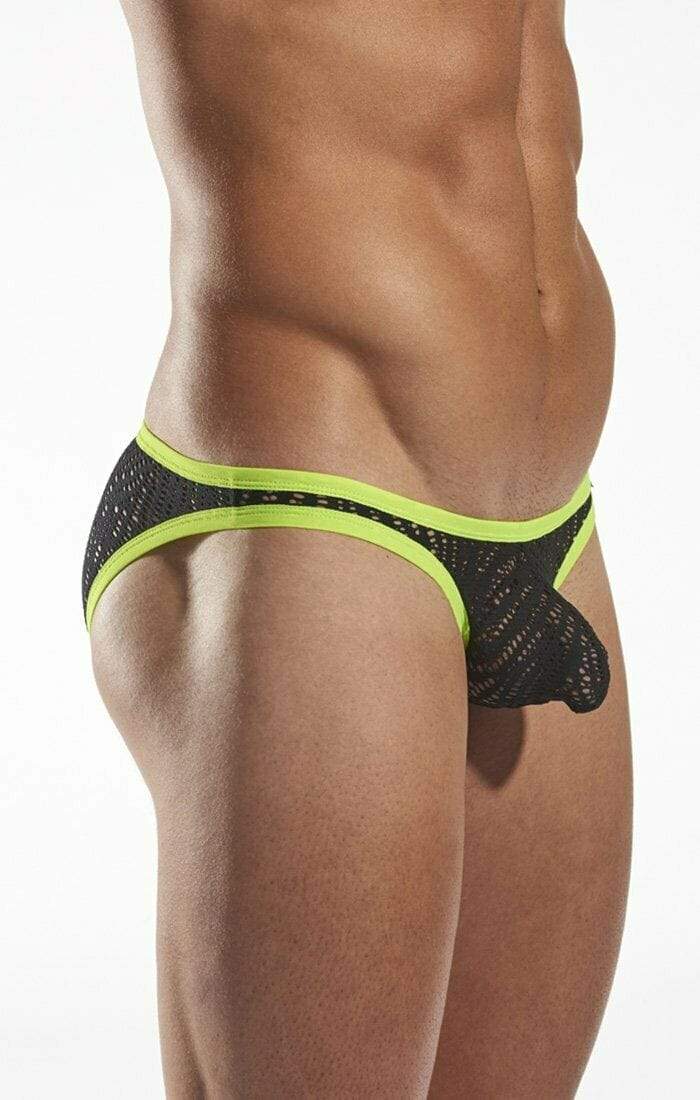 Cocksox CockSox Briefs Enhancer Pouch Shredded Brief Men Slip Atomic Green CX01SD 9