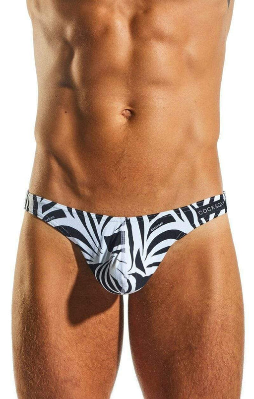 Cocksox Thong Wild Enhancer Supplex Pouch Tangas Zebra CX05WD 11 - SexyMenUnderwear.com