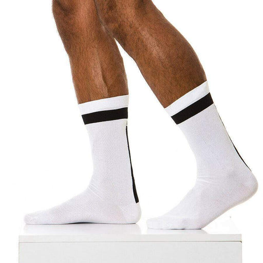 Cotton Athletic Mens Socks Mid Cut Chaussette Mi Haute Modus Vivendi 1813 Wh 61 - SexyMenUnderwear.com