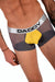 Daddy Underwear Boxer Trunk shorty Grey yellow sheer fabric DDG002 MX3 - SexyMenUnderwear.com