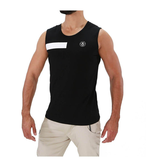 Débardeur TOF PARIS Round Collar Tanktop YOU 100% Cotton Jersay Tank Black 12 - SexyMenUnderwear.com