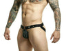 DNGEON MOB Eroticwear Jockstrap ChainLink Leather-Look Jock Midnight DMBL02 2 - SexyMenUnderwear.com