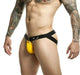 DNGEON MOB Eroticwear Jockstrap ChainLink Leather-Look Jock O/S Yellow DMBL02 2 - SexyMenUnderwear.com