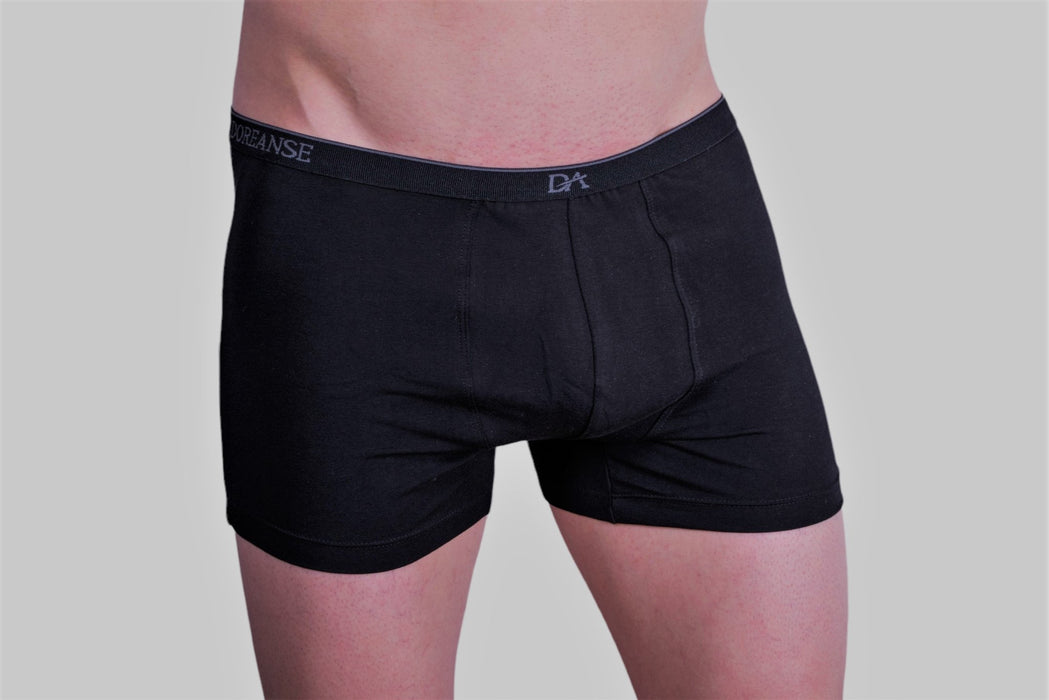 DOREANSE 90% Cotton Mens Underwear Boxer Brief Stretchy Fabric Black 1717 6 - SexyMenUnderwear.com