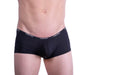 DOREANSE Aire Mens boys Mini boxer shorty Low Rise Sheer Black 1590 15 - SexyMenUnderwear.com