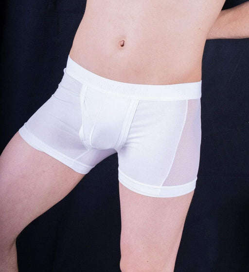 Doreanse Boxer Brief With Side Mesh Panel 1761 White 5 - SexyMenUnderwear.com