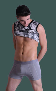 DOREANSE Boxer Casual Cotton Modal Boxer Smoke Grey 1755 10 - SexyMenUnderwear.com