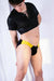 Doreanse Brief Basic Micro Briefs Slip Bikini Cut Black/Yellow 1099 2A - SexyMenUnderwear.com