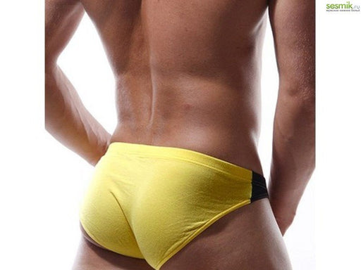 Doreanse Brief Basic Micro Briefs Slip Bikini Cut Yellow/ black 1099 2A - SexyMenUnderwear.com