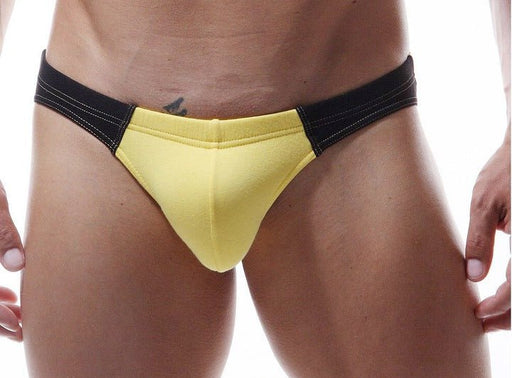 Doreanse Brief Basic Micro Briefs Slip Bikini Cut Yellow/ black 1099 2A - SexyMenUnderwear.com