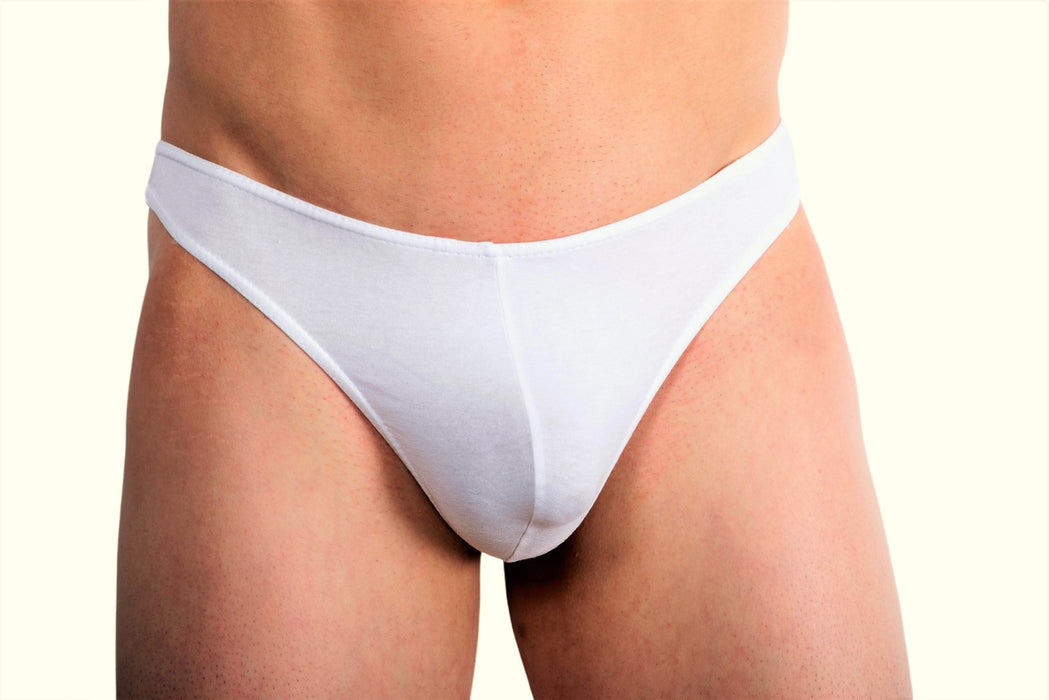 DOREANSE Cotton Modal Mens Thong Underwear For Men White 1280 14 - SexyMenUnderwear.com