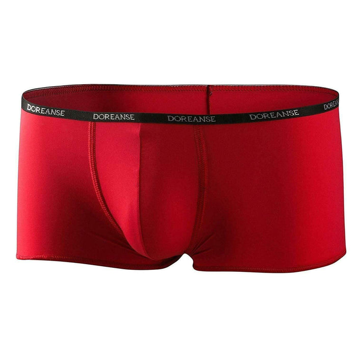 DOREANSE Mens Boys mini Boxer Short Thin fabric Red 1590 15 - SexyMenUnderwear.com